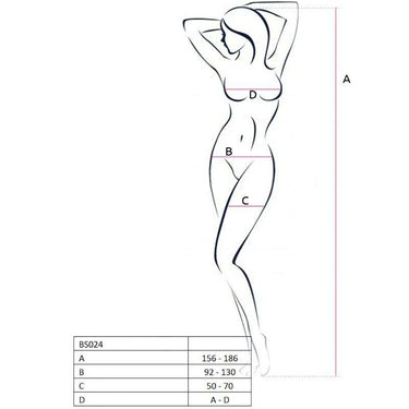 Bodystocking a Rete Black Crothless Aperto Passion BS024